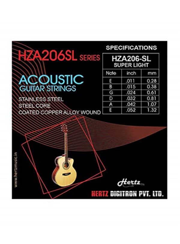 Hertz HZA206-SL Acoustic Guitar String_back